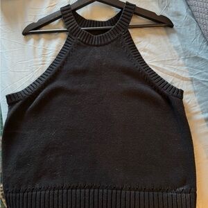 Black Sleeveless Sweater L Banana Republic Chunky Sweater Tank